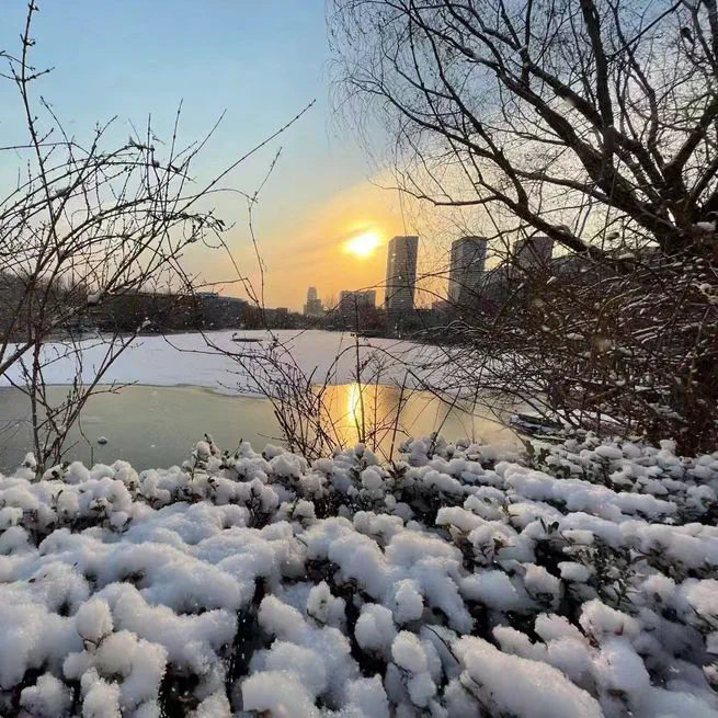 First Snow Since Joined DMU, Dalian